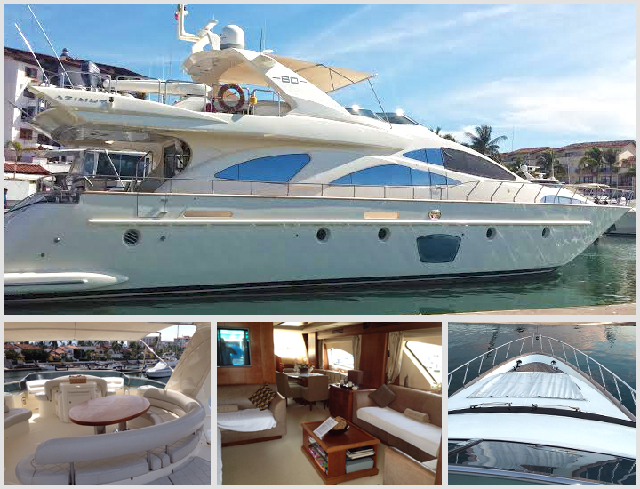 80' Azimut Puerto Vallarta Mexico Yacht Charters and Boat rentals